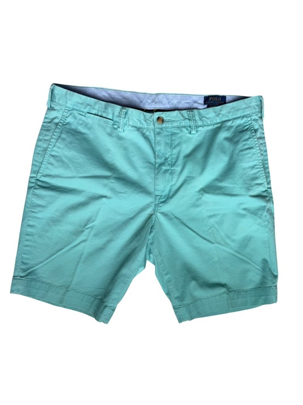 Polo Ralph Lauren Shorts Mens Size 38 Seafoam Teal 9" Stretch Slim Fit Preppy